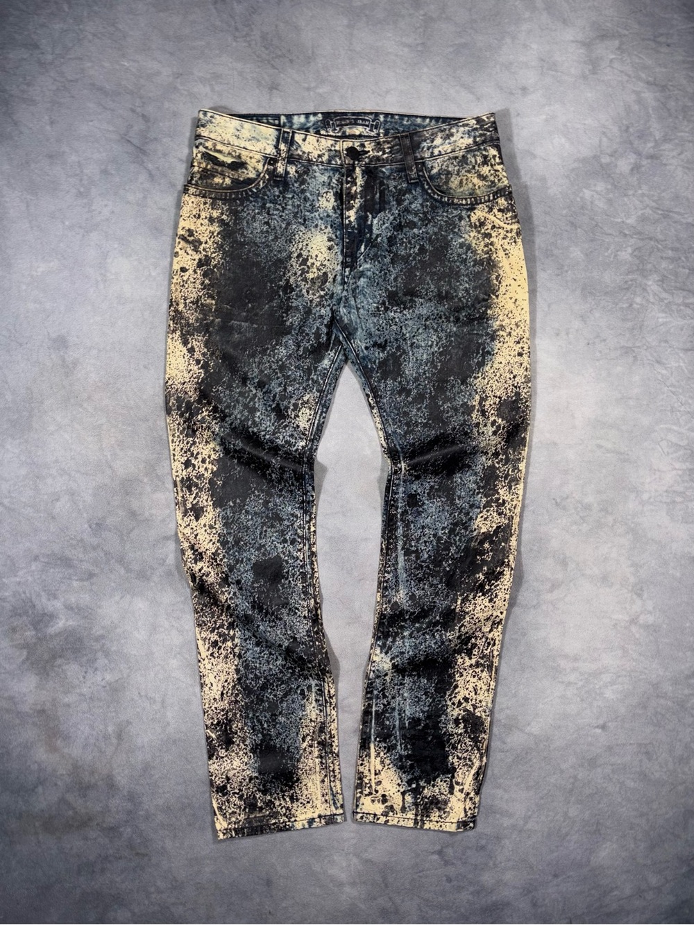 RARE ROBIN JEANS Men`s Vintage Luxury Biker Archive Waxed Y2K Grunge Denim Jeans